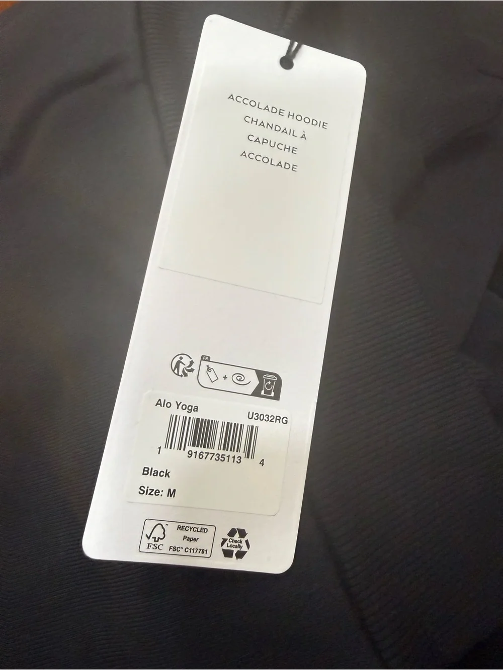 ALO Yoga accolade hoodie NWT size medium